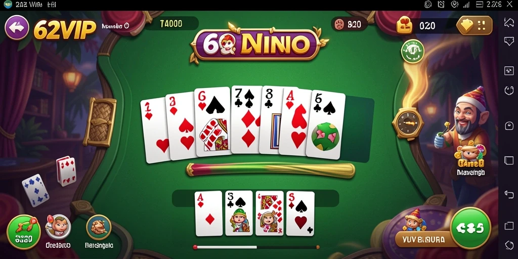 Screenshot gameplay 62VIP yang menunjukkan tantangan seru permainan Domino.