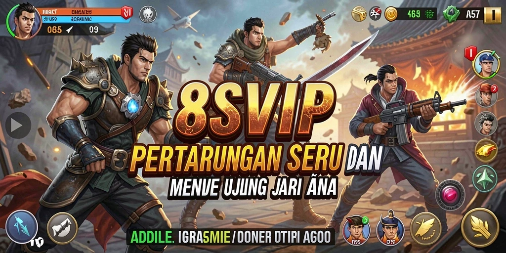 Tampilan seru gameplay pertarungan di 8SVIP dengan karakter unik.