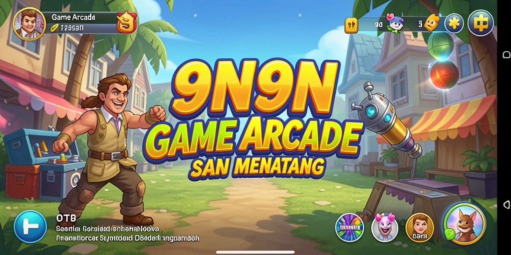 Screenshot gameplay 9N9N yang penuh aksi dan tantangan.