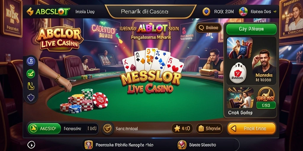 Tampilan menarik dari gameplay Live Casino ABCSLOT