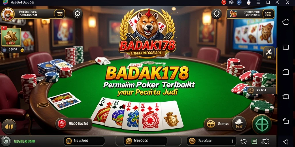 Tangkapan layar gameplay BADAK178 menampilkan aksi Poker yang mendebarkan.