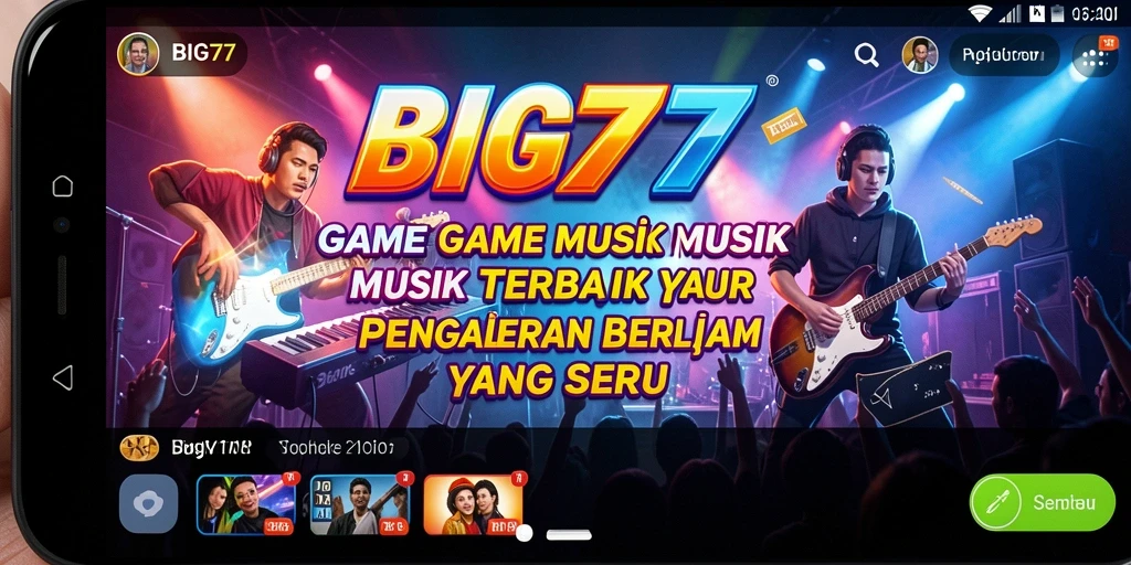 Tampilan gameplay seru dari aplikasi musik BIG77.