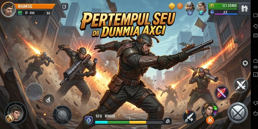 Tampilan gameplay seru dalam BIGMSG dengan aksi mendebarkan.