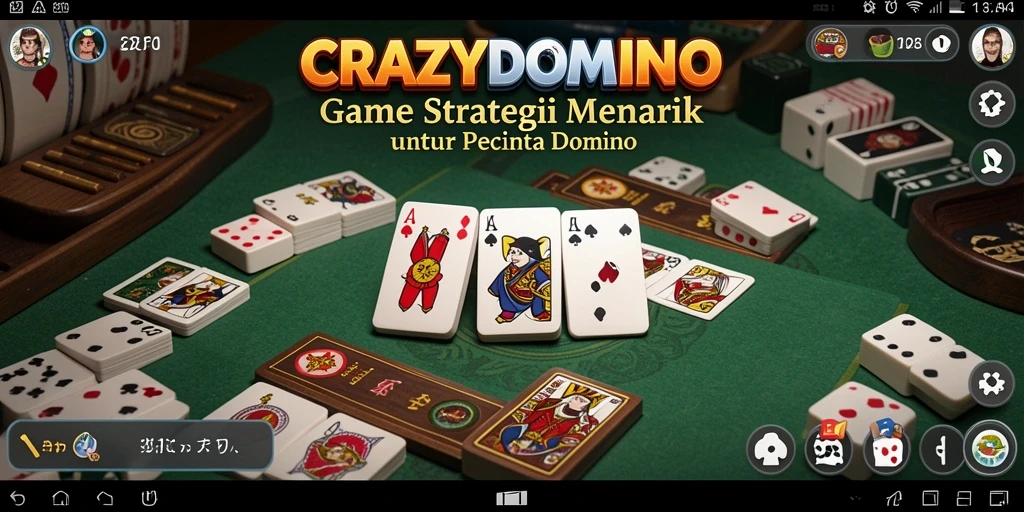 Tampilan gameplay seru dari CRAZYDOMINO dengan strategi mendalam.
