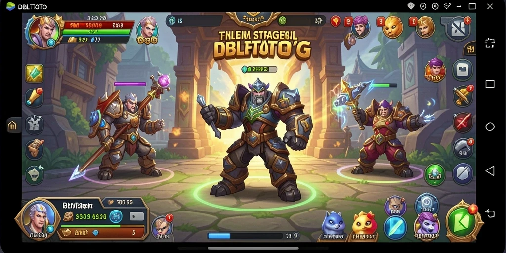 Tampilan utama gameplay DBLTOTO menampilkan pertempuran strategis yang menegangkan.