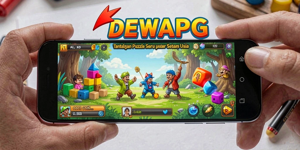 Gameplay DEWAPG menampilkan tantangan puzzle yang menantang.