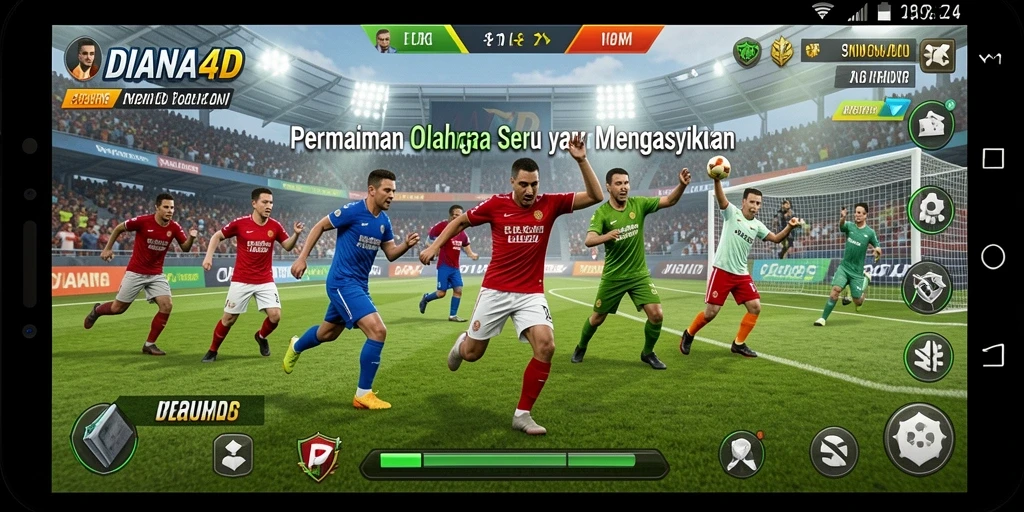 Screenshot menarik gameplay DIANA4D yang menampilkan aksi olahraga.