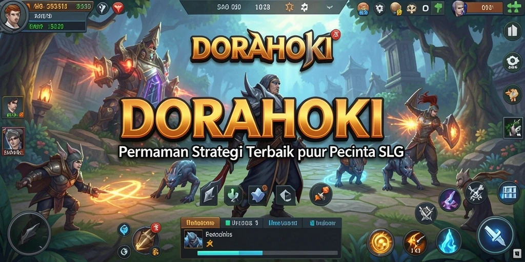 Tampilan dinamis gameplay SLG DORAHOKI yang seru.