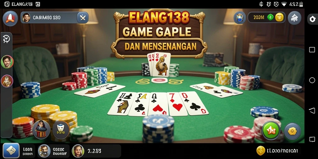 Tampilan gameplay ELANG138 yang seru dalam bermain Gaple.