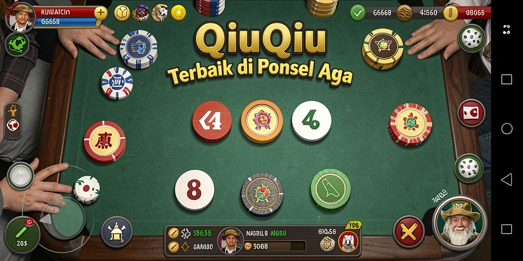 Screenshot gameplay G668 yang menunjukkan keseruan bermain QiuQiu.