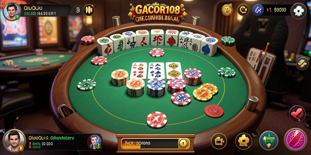 Tampilan gameplay seru dalam GACOR108 QiuQiu.