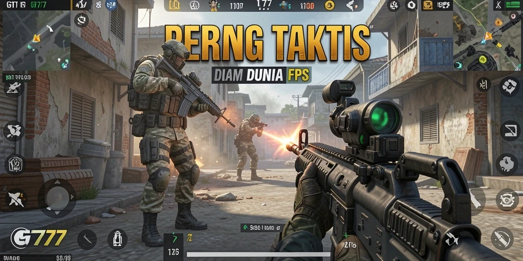 Gameplay GT777 menampilkan aksi menembak yang intens dan mendebarkan.