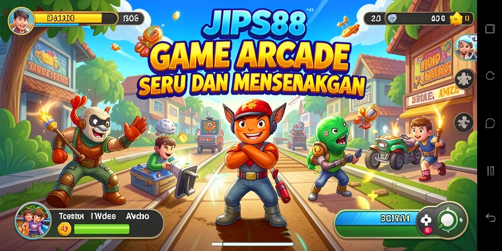 Tangkapan layar utama JPS88 menampilkan gameplay Arcade yang seru dan menegangkan.