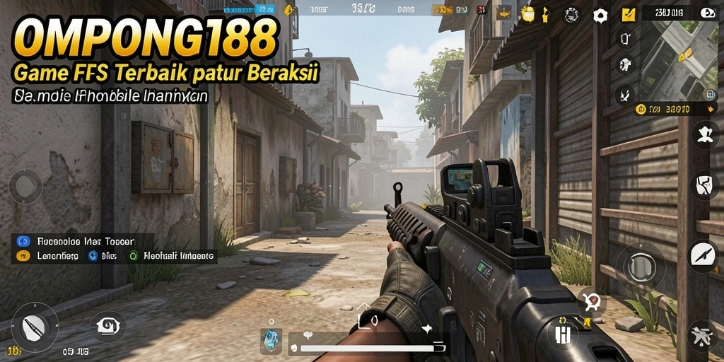 Screenshot OMPONG188 menampilkan aksi pertempuran yang intens di medan perang virtual.