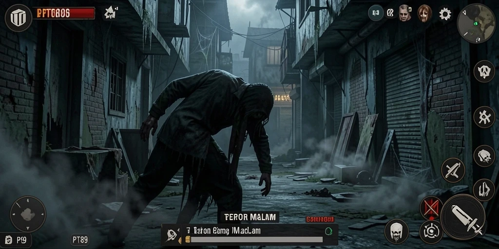 Screenshot tampilan gameplay menakutkan di PT89.