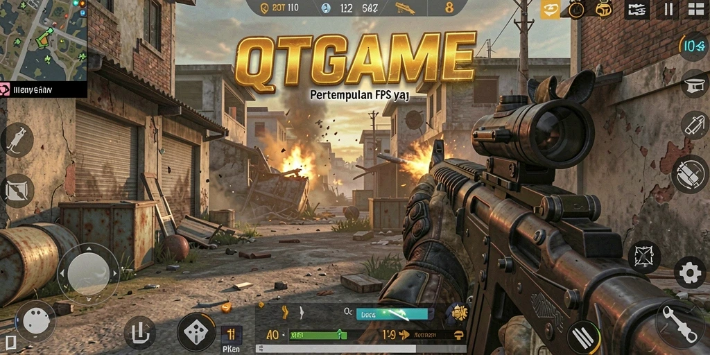 Tampilan menarik dari gameplay menegangkan di QTGAME.