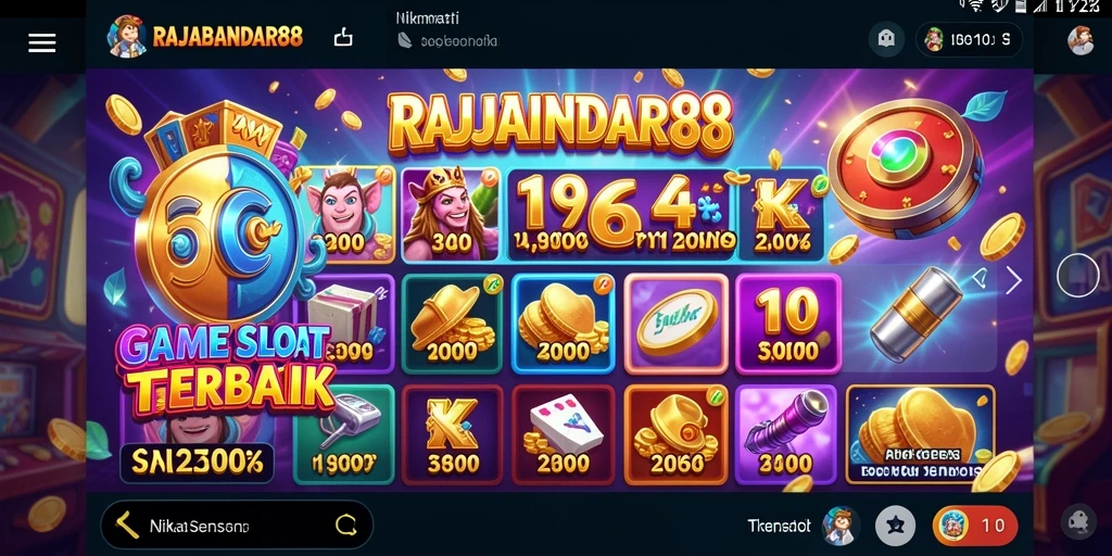 Tampilan gameplay menarik di RAJABANDAR88 dengan berbagai mesin Slot.