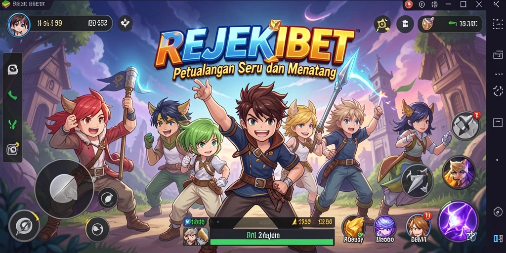 Screenshot gameplay seru dari REJEKIBET dengan karakter Anime.