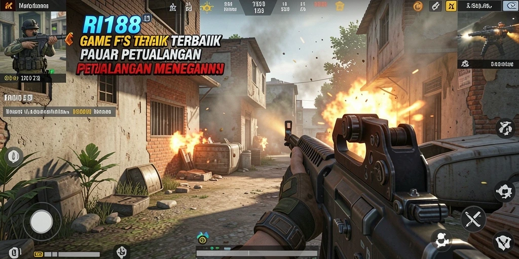 Tampilan ri188 yang memukau dalam aksi tembak-menembak FPS.
