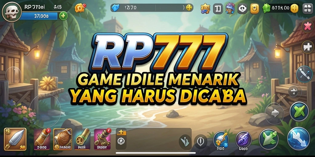 Tampilan gameplay RP777 yang menampilkan kemajuan dalam pengelolaan sumber daya.