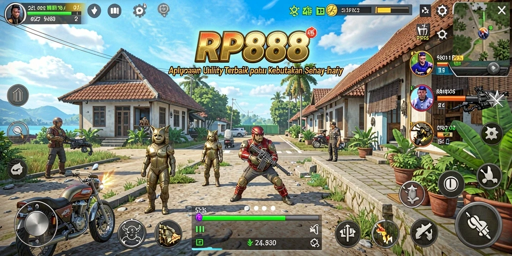 Tampilan utama RP888 dengan berbagai fitur Utility yang menarik.