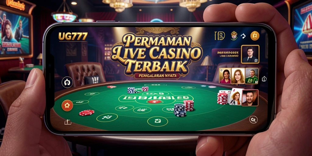 Tampilan gameplay Live Casino yang mendebarkan di UG777.